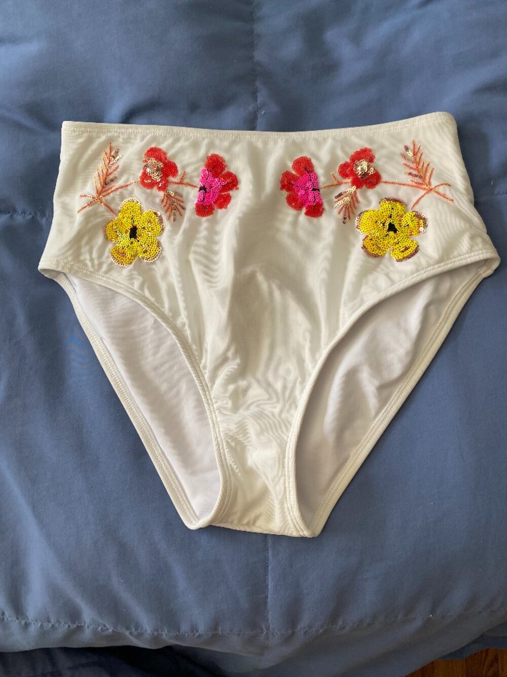 Venus Floral Sequin Bikini Bottom Spring Bliss Size 10
